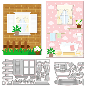 Трафареты для резки углеродистой стали на тему ванной комнаты, для diy scrapbooking, Фотоальбом, декоративная бумага для тиснения, цвет нержавеющей стали