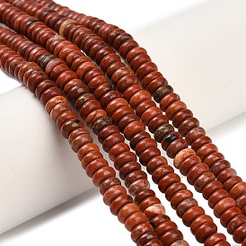 Натуральные красные яшмы бусы пряди, рондель, класса AB