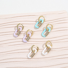 Minimalist Geometric Vintage Diamond Earrings for Women, Chic and Retro Studs