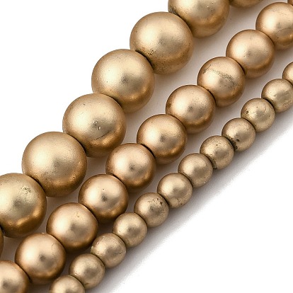 Гальванические нити из синтетических немагнитных гематитовых бусин, круглые