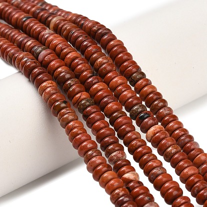 Натуральные красные яшмы бусы пряди, рондель, класса AB