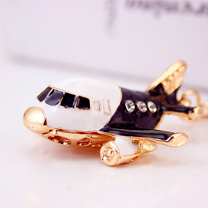 Fashionable Creative Cute A380 Airplane Model Keychain Metal Pendant Key Chain Gift
