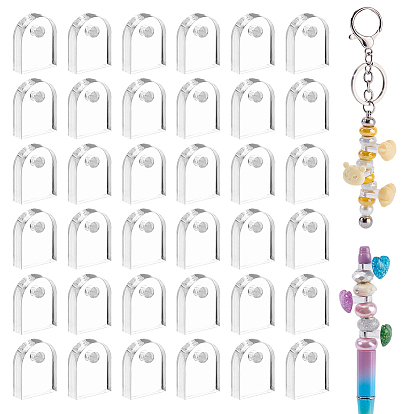 100 шт. прозрачные акриловые подвески-полукруги для ручек своими руками, арка