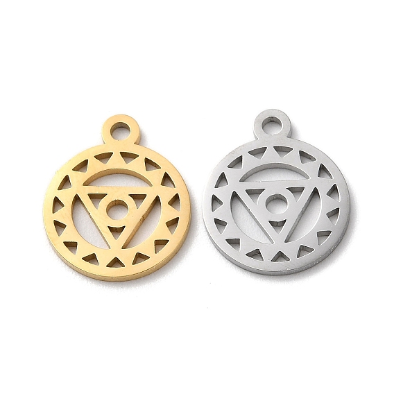 Ионное покрытие (ip) тема чакры 304 подвески из нержавеющей стали, ручная полировка, Вишудха чакра