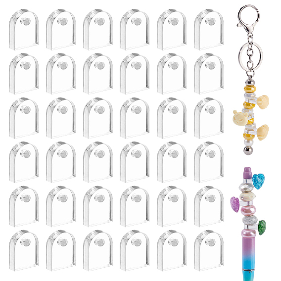 100 шт. прозрачные акриловые подвески-полукруги для ручек своими руками, арка