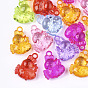Transparent Acrylic Bunny Pendants, Rabbit with Carrot