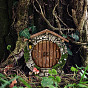 Wood Elf Fairy Door Figurines Ornaments, for Garden Courtyard Tree Decoration