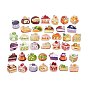 40Pcs 40 Styles Dessert Theme Paper Stickers Sets, Adhesive Decals for DIY Scrapbooking, Photo Album Decoration, Cake Pattern