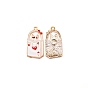 Zinc Alloy Enamel Penadnt, with Cat Pattern