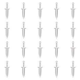 20 шт. 304 подвески из нержавеющей стали, очарование меча