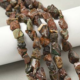 Необработанные грубые натуральные зеленые опаловые бусины нити, самородки