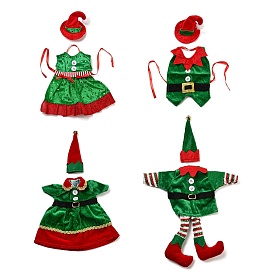 Christmas Clothes Felt Cloth & Iron Wine Bottle Cover Decoration, for Christmas Party Decoration