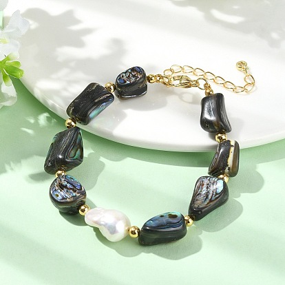 Браслеты из натуральных раковин морского ушка и культивированного пресноводного жемчуга., самородки