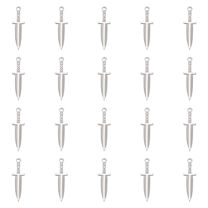 20 шт. 304 подвески из нержавеющей стали, очарование меча