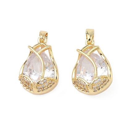 Латунные микро проложить кубического циркония подвески, , без свинца и без кадмия, долговечный, стойки покрытие