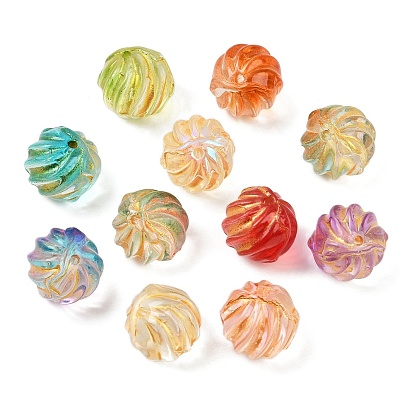 Краска для выпечки и стеклянные бусины, инкрустированные золотым металлом, круглые