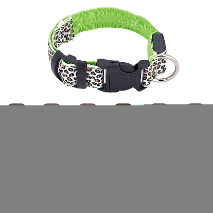DIY Bell Pendant Dog Collar Making Kit, Including Retro Iron Pendants, Iron Split Key Rings, Adjustable Polyester LED Dog Collar