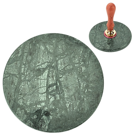 Marble Wax Seal Mats, for Sealing Wax Stamp, Flat Round