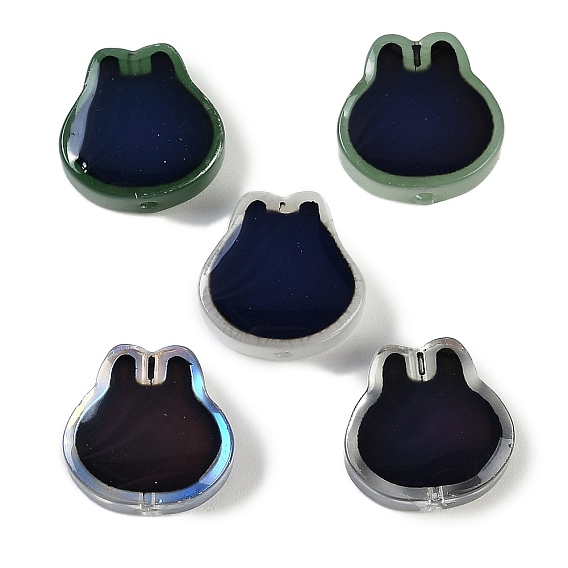 Двухцветные стеклянные бусины для настроения, чувствительные к температуре бусины, меняющие цвет, кролик