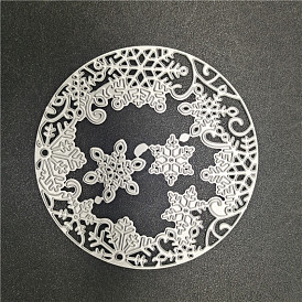 Christmas Snowflake Carbon Steel Cutting Dies Stencils, for DIY Scrapbooking/Photo Album, Decorative Embossing DIY Paper Card, Matte Stainless Steel Color