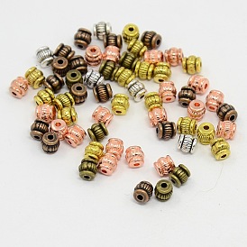 Baril perles d'espacement de style tibétain, 5x5x5mm, trou: 1.5 mm, environ 560 pcs / 200 g