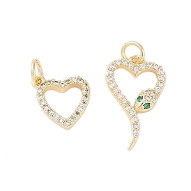 Подвески из латуни с покрытием из прозрачного кубического циркония, с целью перехода в кольце, долговечный, без свинца и без кадмия, сердце