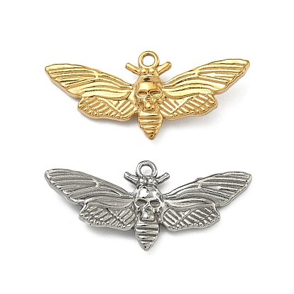 304 подвески из нержавеющей стали, амулет из моли «мертвая голова»