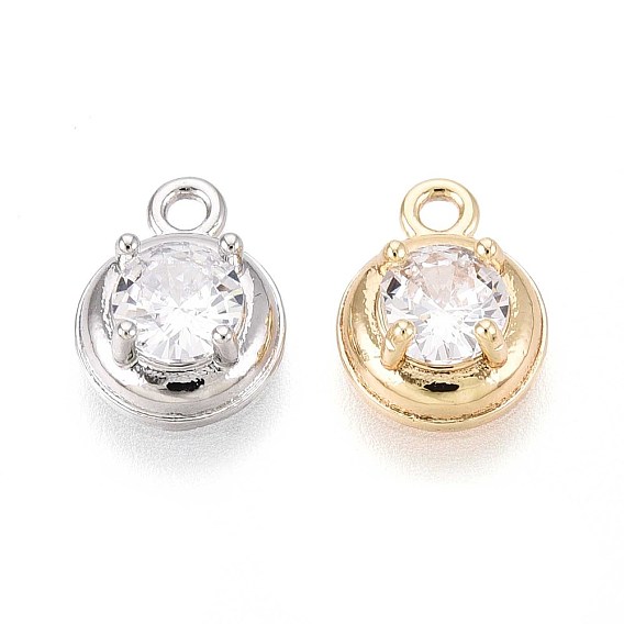 Кулон из циркония, плоские круглые прелести