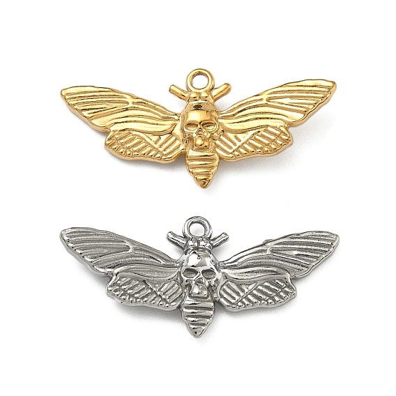 304 подвески из нержавеющей стали, амулет из моли «мертвая голова»