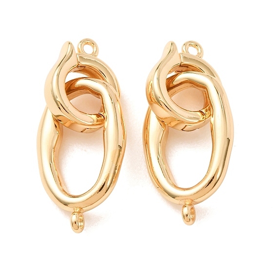 Brass Fold Over Clasps, Oval