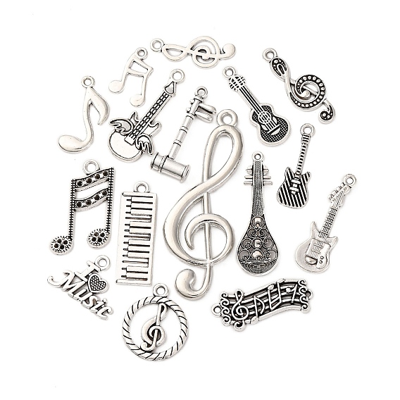 Сплавочные подвески тибетского стиля, музыкальные инструменты/музыкальная нота
