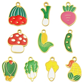 10 шт 10 стили 304 подвески из нержавеющей стали, с эмалью, ионное покрытие (ip), разнообразные