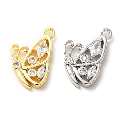 Латунные микро проложить кубического циркония подвески, бабочки прелести