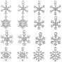 32шт 8 стили подвески со стразами из сплава, прелести снежинки