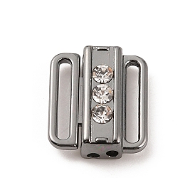 Zinc Alloy Rhinestone Bikini Clips, Bra Clasp Replacement Part, Lingerie Front Closure