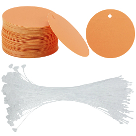 100шт. плоские круглые ПВХ-ценники без надписей