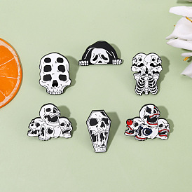 Quirky Skull Head Alloy Pin for Fashion Accessories and Decorations