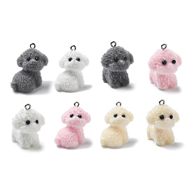 Подвески из смолы, с железной платиной петлей, собака