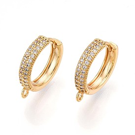 Латунный микропаве кубический цирконий кольцо серьги фурнитура, без свинца, без никеля и без кадмия, кольцо