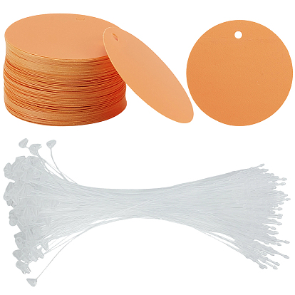 100шт. плоские круглые ПВХ-ценники без надписей