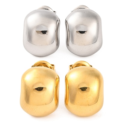 304 из нержавеющей стали серьги, овальные