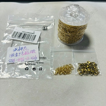 Kit de fabrication de collier de bracelet de chaîne de bricolage, y compris 304 chaînes de câbles en acier inoxydable, fermoirs mousquetons et anneaux de saut