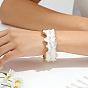 Alloy Enamel Wavy Cuff Bangles for Women
