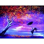 DIY Natural Scenery Pattern 5D Diamond Painting Kits, Including Waterproof Painting Canvas, Rhinestones, Diamond Sticky Pen, Plastic Tray Plate and Glue Clay, Tree Pattern