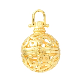 Pendentifs en laiton, cage, charmes rondes, crémaillère plaquage
