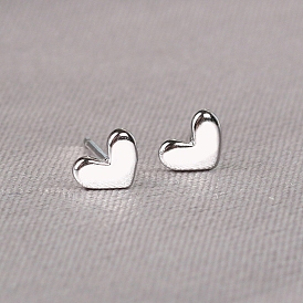 Mini 925 Sterling Silver Stud Earrings for Girls, Silver Color Plated