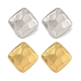 304 Stainless Steel Square Stud Earrings for Women