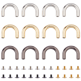 12 комплекты 3 цветные декоративные пряжки из сплава, с винтами, арка