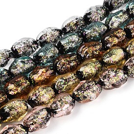 Нити из фольги в технике лэмпворк, самородки