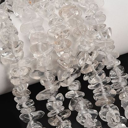 Natural Quartz Crystal Beads Strands, Rock Crystal, Chip